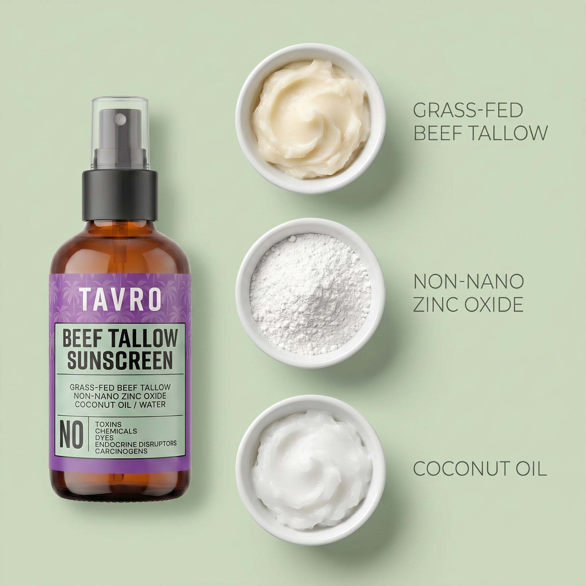 Beef Tallow Mineral Sunscreen Spray