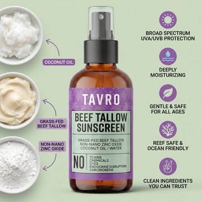 Beef Tallow Mineral Sunscreen Spray