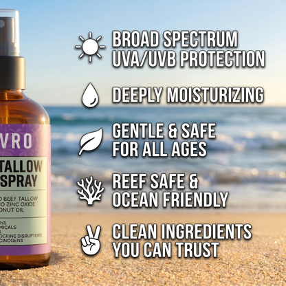 Non-Toxic Beef Tallow Mineral Sun Spray