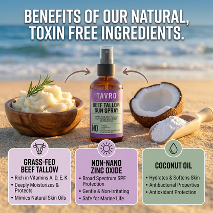 Non-Toxic Beef Tallow Mineral Sun Spray