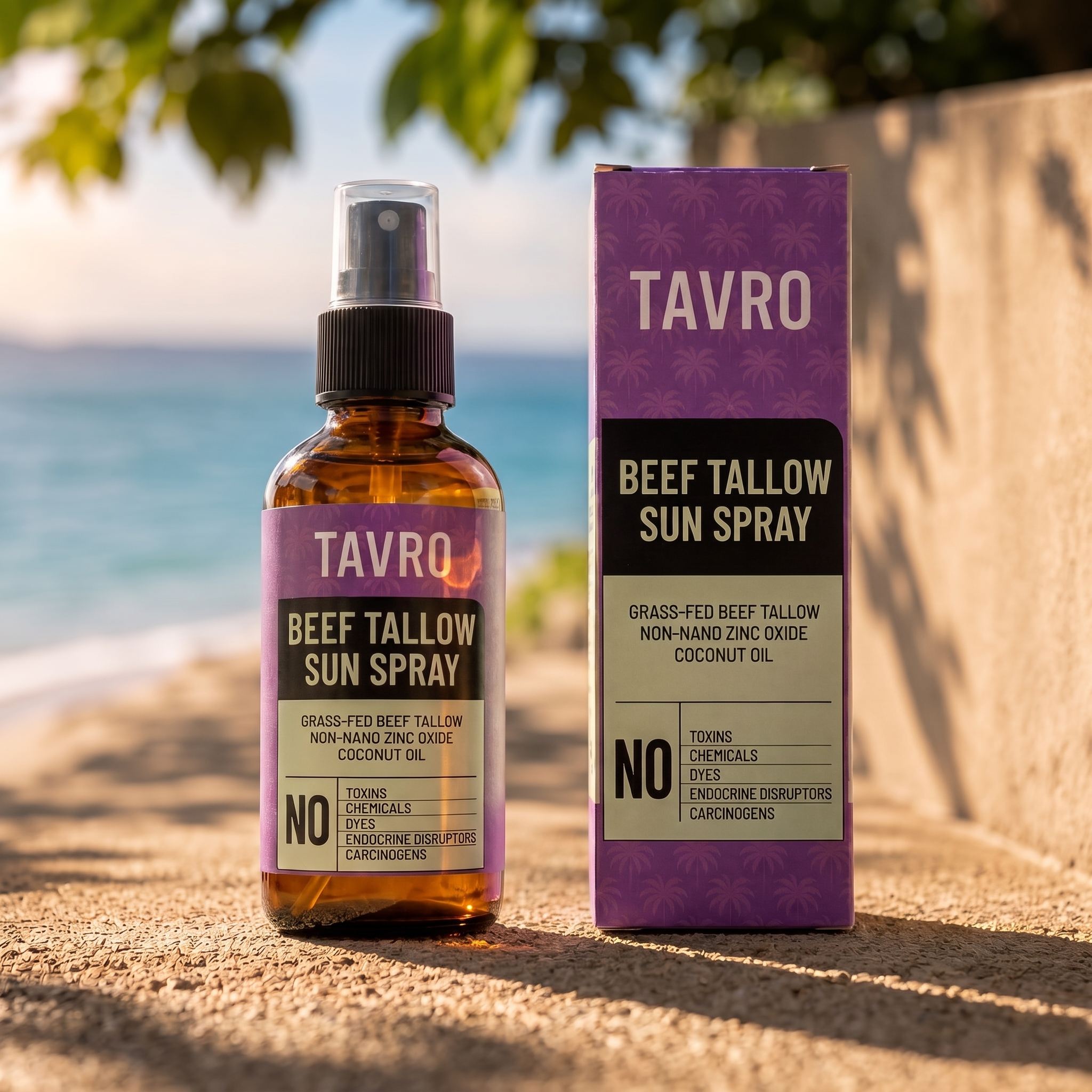 Non-Toxic Beef Tallow Mineral Sun Spray