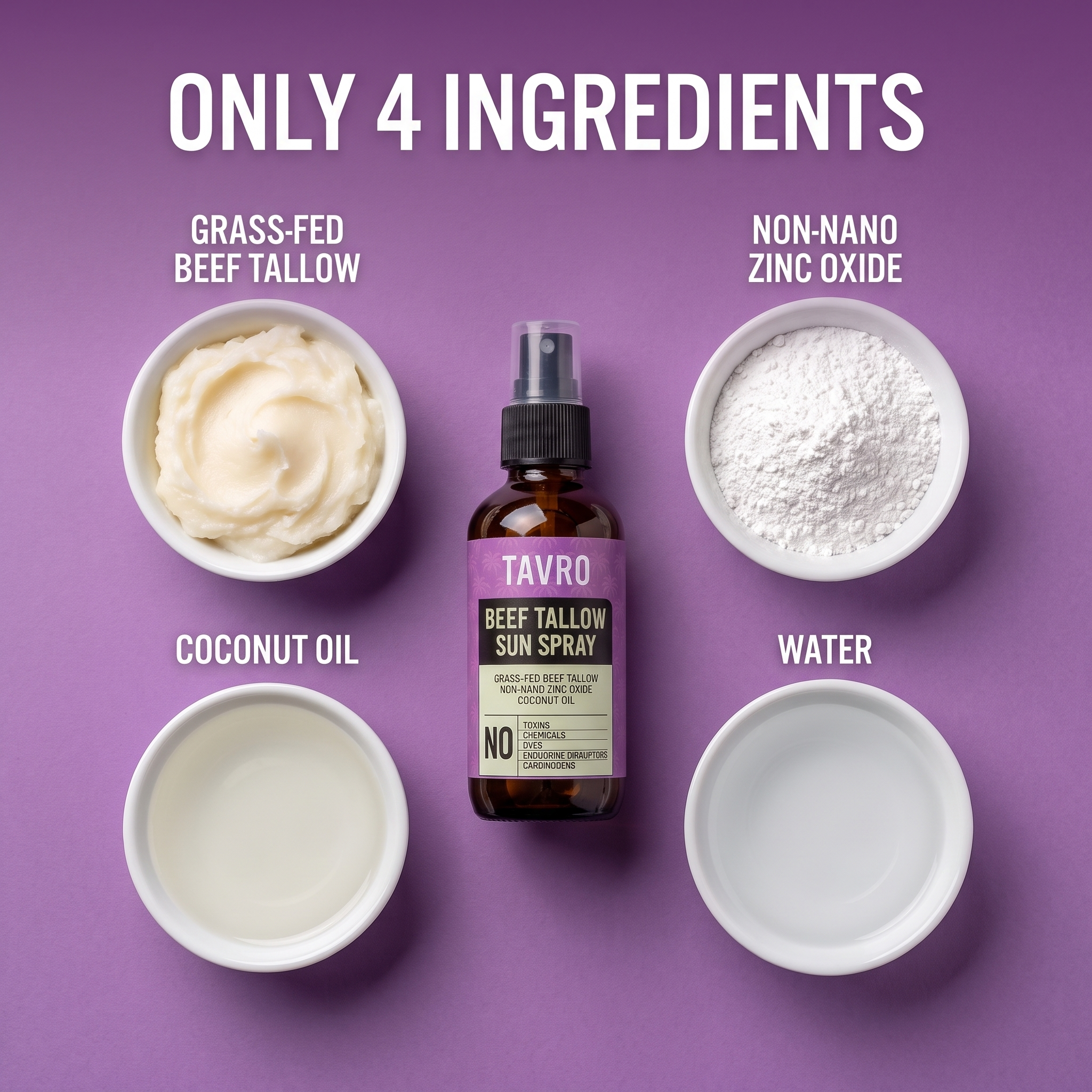 Non-Toxic Beef Tallow Mineral Sun Spray