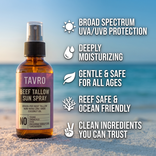 Non-Toxic Beef Tallow Mineral Sun Spray