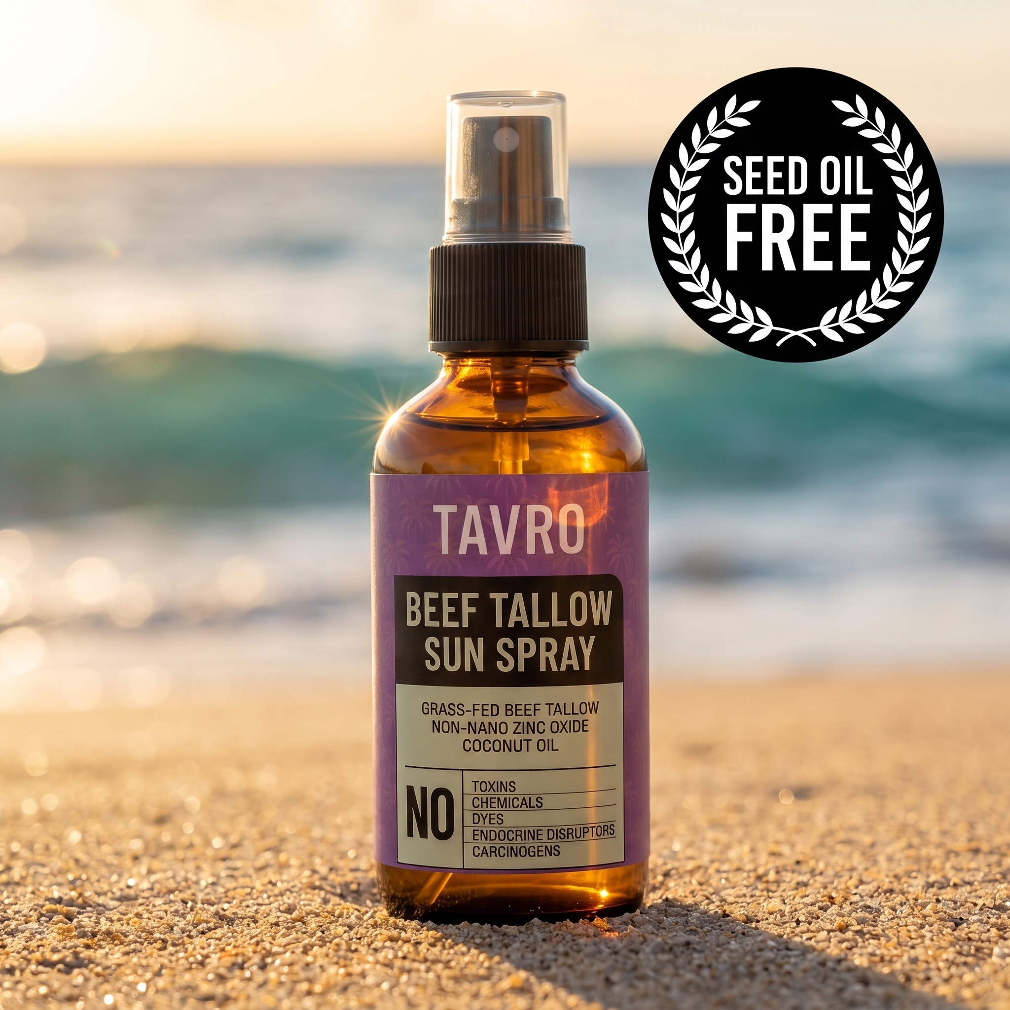 Non-Toxic Beef Tallow Mineral Sun Spray